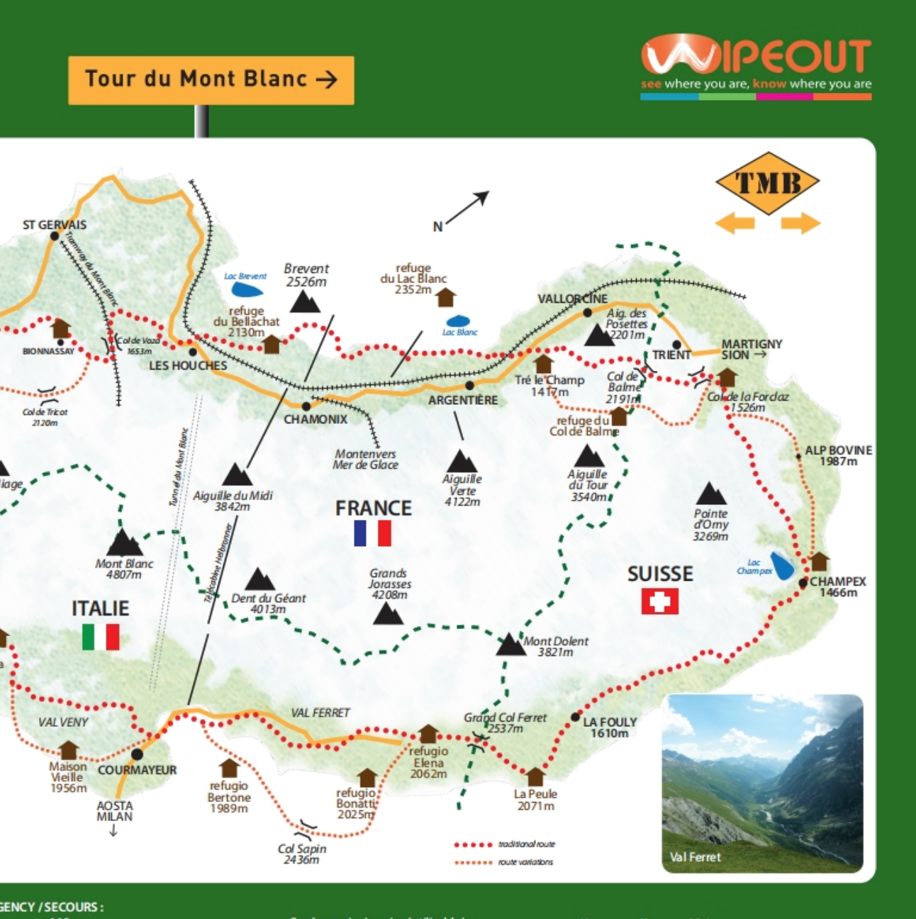 WIPEOUT Plans des Pistes et Sentiers