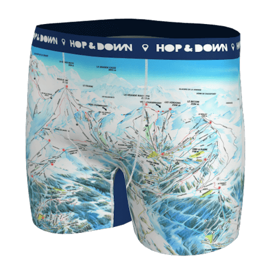 Custom Boxer Shorts Ski Piste Map